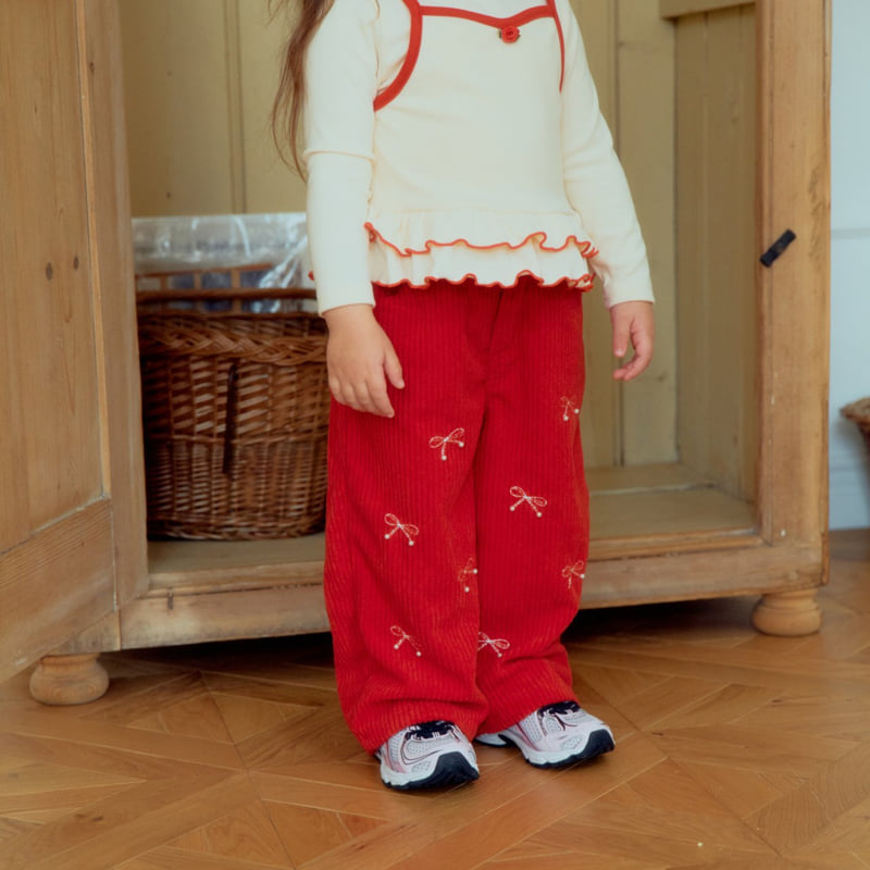 Firstblue - Korean Children Fashion - #designkidswear - Ribbon Pants - 6