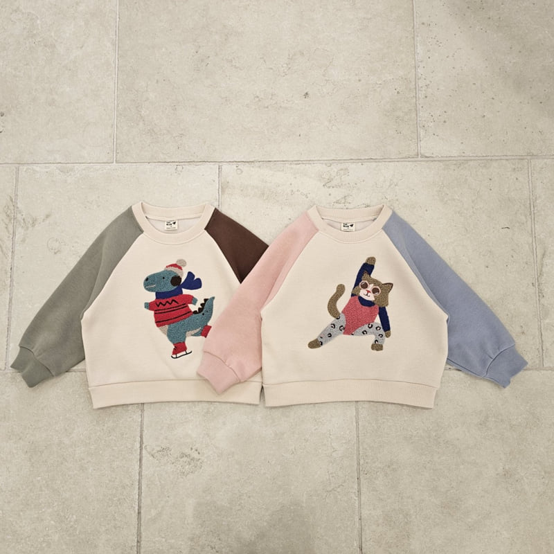 Firstblue - Korean Children Fashion - #discoveringself - Fleece Embroidery Raglan Tee - 10
