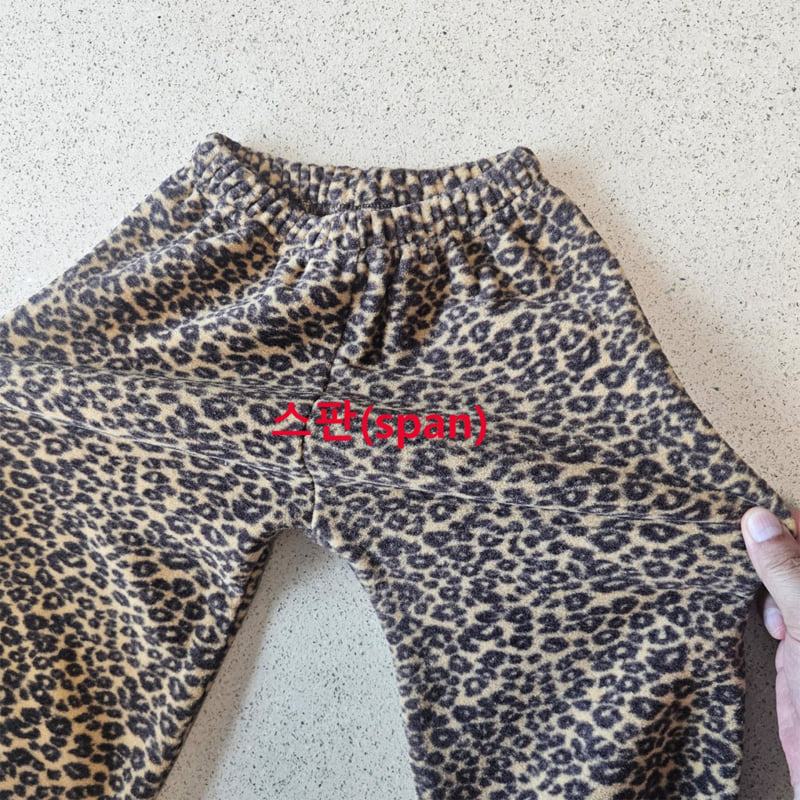 Firstblue - Korean Children Fashion - #fashionkids - Leopard Fleece Pants - 3
