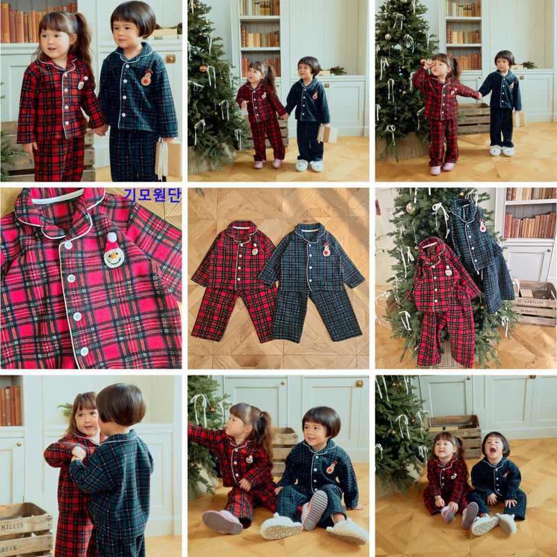 Firstblue - Korean Children Fashion - #kidsshorts - Christmas Pajama Set