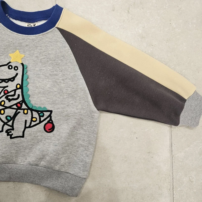 Firstblue - Korean Children Fashion - #kidsshorts - Santa Dino Raglan Tee - 11