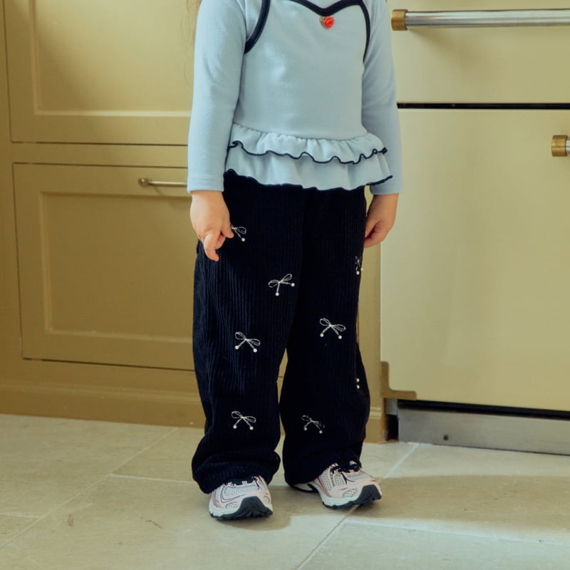 Firstblue - Korean Children Fashion - #kidsstore - Ribbon Pants - 10