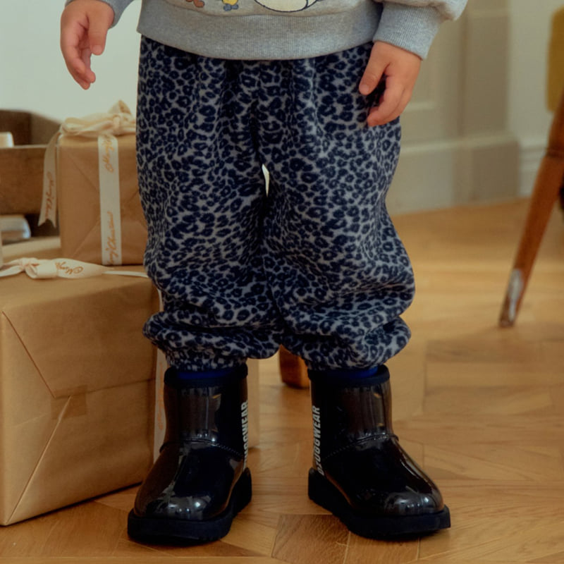 Firstblue - Korean Children Fashion - #kidsstore - Leopard Fleece Pants - 5