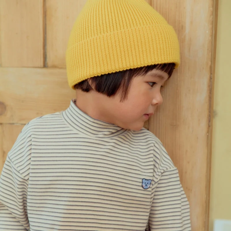 Firstblue - Korean Children Fashion - #kidzfashiontrend - Stripe Mock Neck Tee - 7