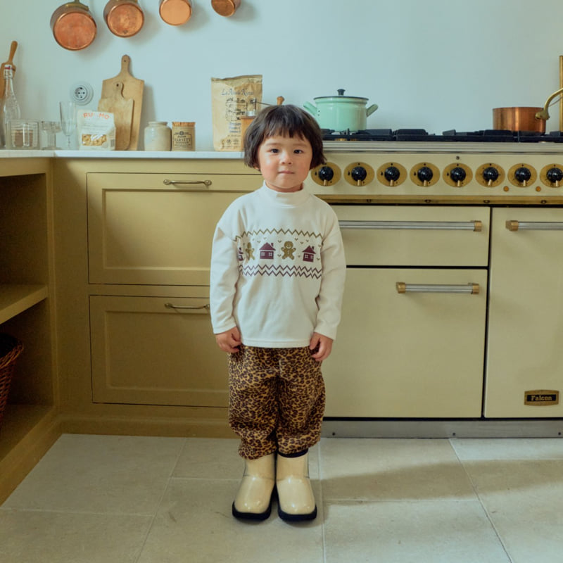 Firstblue - Korean Children Fashion - #littlefashionista - Leopard Fleece Pants - 8