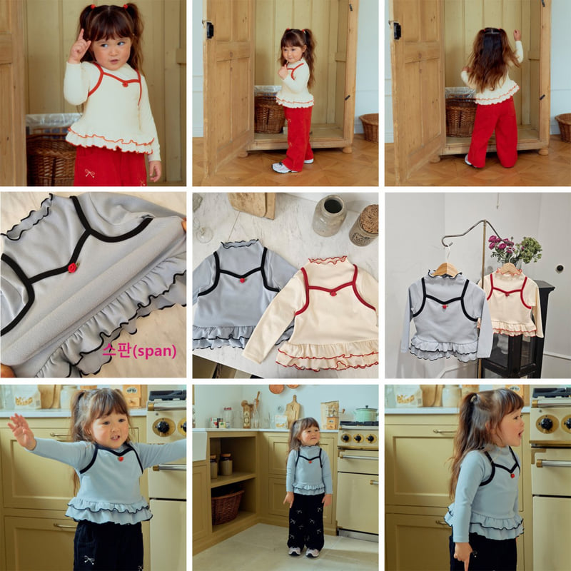 Firstblue - Korean Children Fashion - #minifashionista - Winter Frill Tee