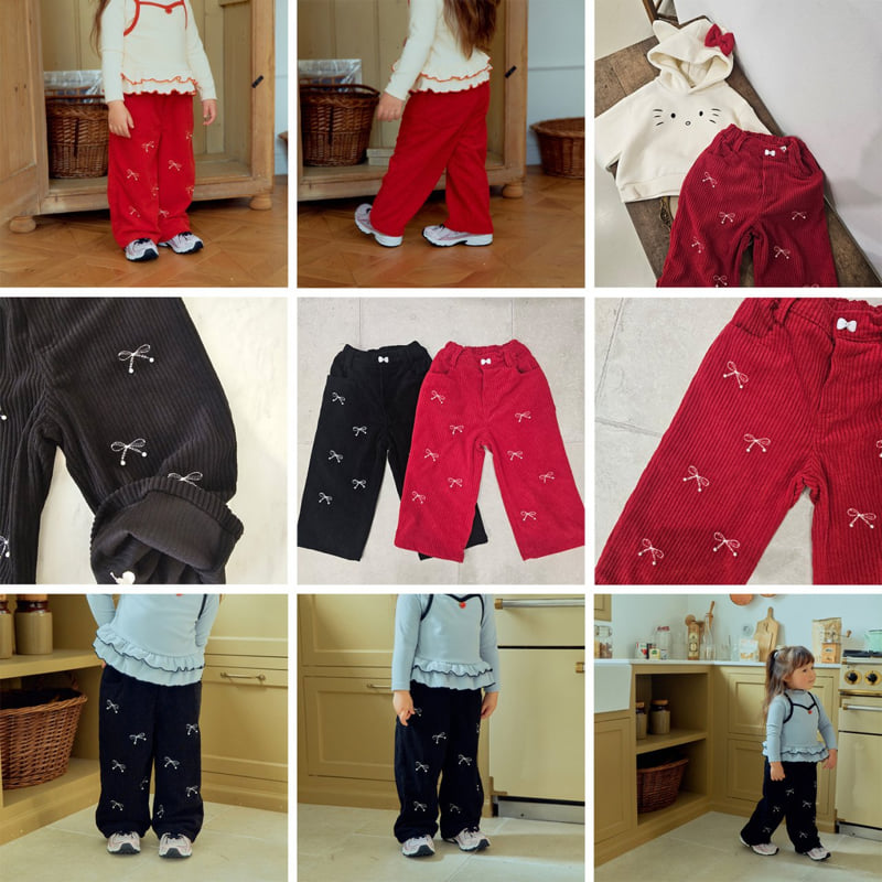 Firstblue - Korean Children Fashion - #todddlerfashion - Ribbon Pants