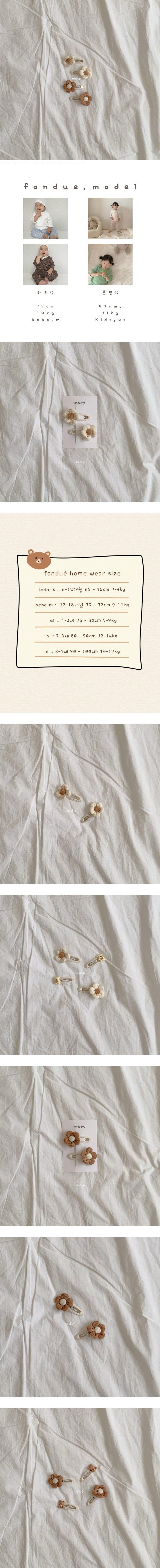 Fondue - Korean Baby Fashion - #babyfashion - Autumn Flower Pin (set of 2)