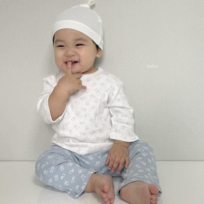Fondue - Korean Baby Fashion - #babyootd - Bebe Sweet Bear Set - 8