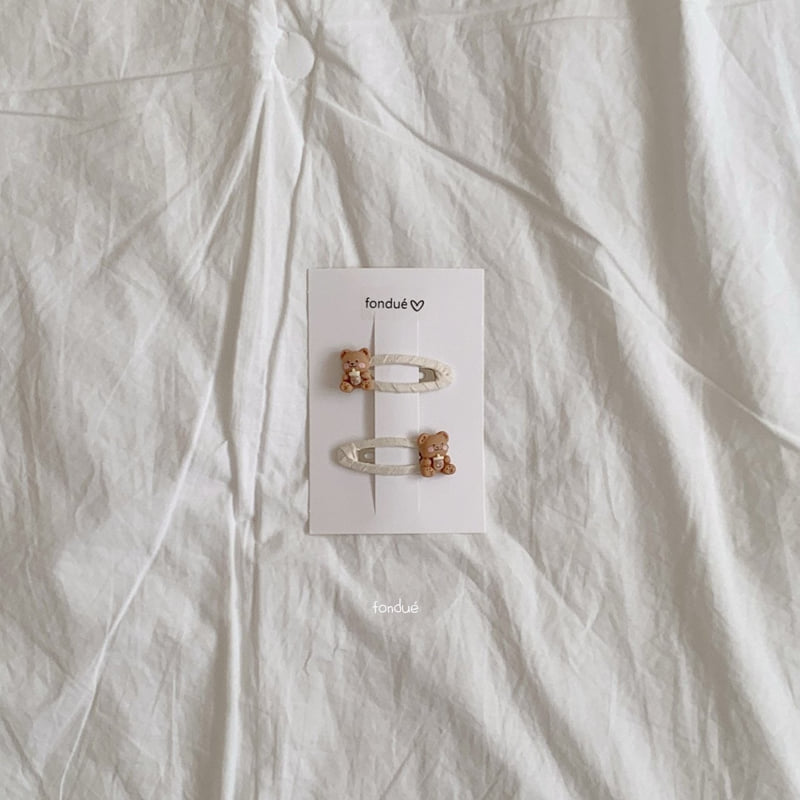 Fondue - Korean Baby Fashion - #babyoninstagram - Sweet Bear Pin (set of 2) - 4