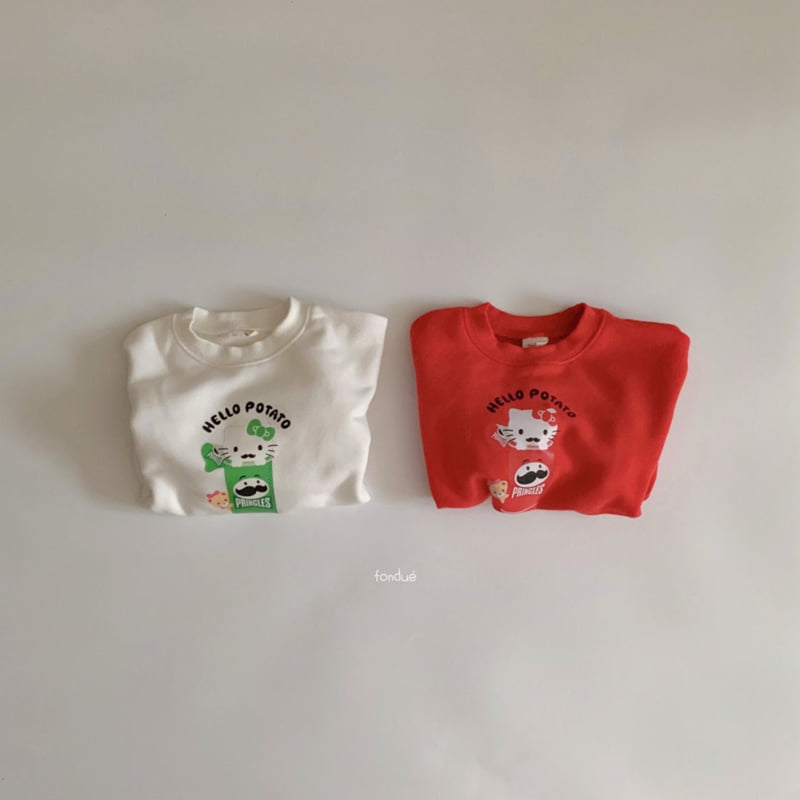 Fondue - Korean Children Fashion - #kidsshorts - Hello Pringle Sweatshirt - 6