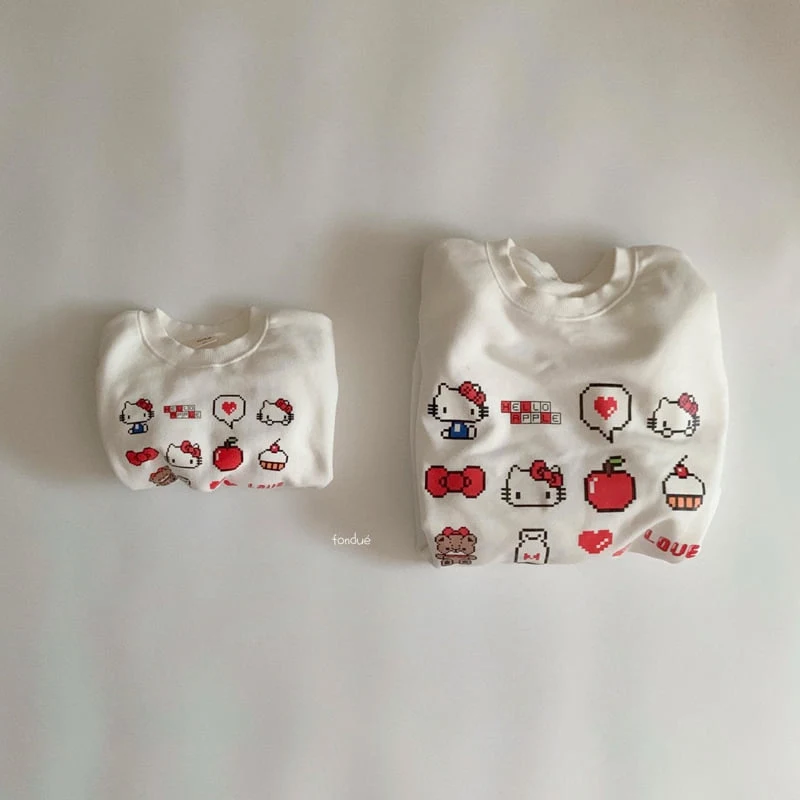 Fondue - Korean Women Fashion - #pursuepretty - Hello Emoji Sweatshirt (Mom) - 4
