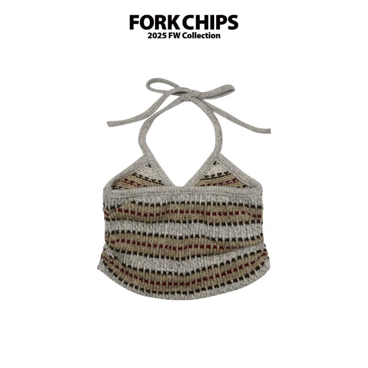 Fork Chips - Korean Children Fashion - #Kfashion4kids - Wafer Knit Sleeveless Bustier - 3