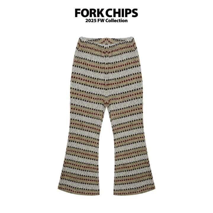 Fork Chips - Korean Children Fashion - #Kfashion4kids - Wafer Bootcut Leggings - 2