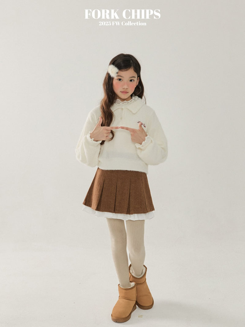 Fork Chips - Korean Children Fashion - #Kfashion4kids - Downy Knit Sweatshirt - 8