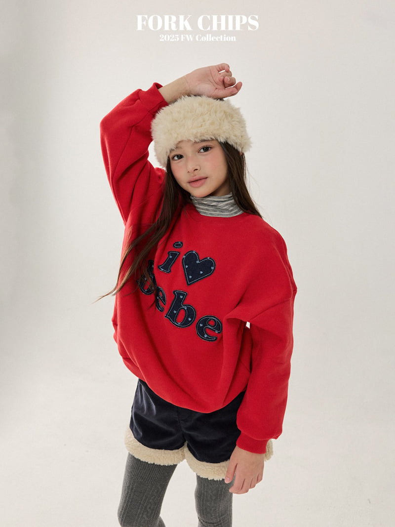 Fork Chips - Korean Children Fashion - #Kfashion4kids - I Love Sweatshirt - 7