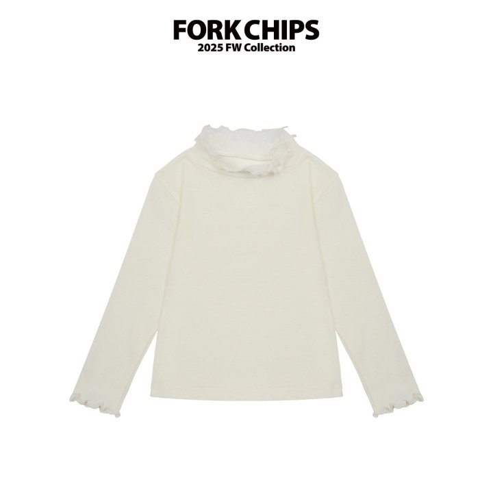 Fork Chips - Korean Children Fashion - #Kfashion4kids - Snow Turtleneck Tee
