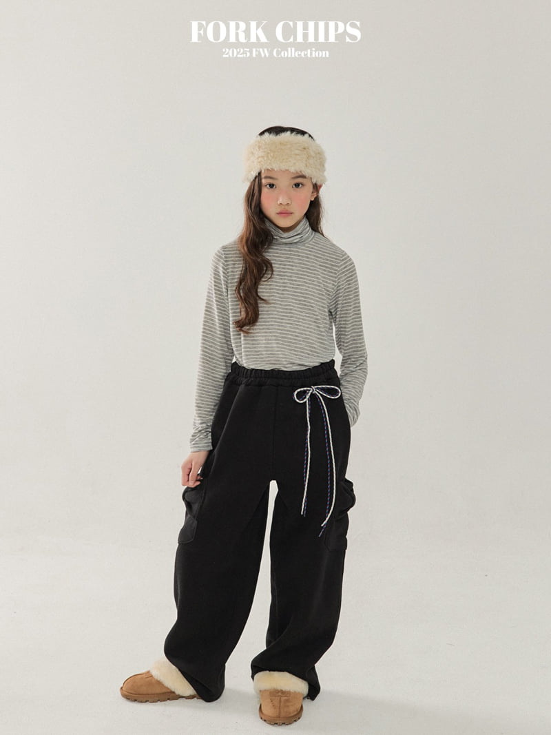 Fork Chips - Korean Children Fashion - #Kfashion4kids - Bagel Ribbon Pants - 9