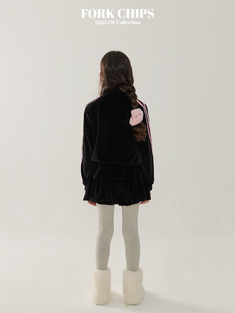 Fork Chips - Korean Children Fashion - #childofig - XO Velour Zip-Up - 12
