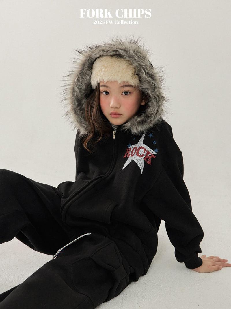 Fork Chips - Korean Children Fashion - #childofig - Rockstar Hoodie Zip-Up - 6