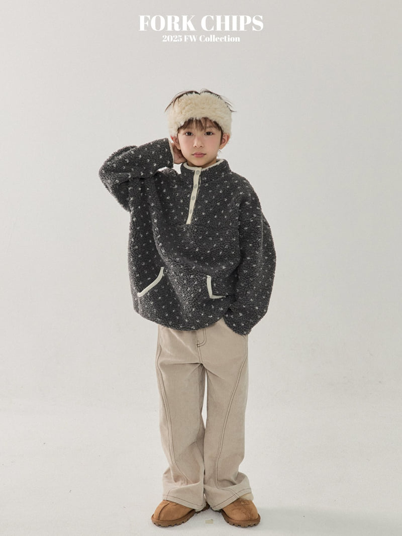 Fork Chips - Korean Children Fashion - #childrensboutique - Grow Fleece Anorak - 6
