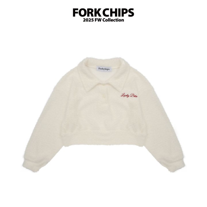 Fork Chips - Korean Children Fashion - #childrensboutique - Downy Knit Sweatshirt