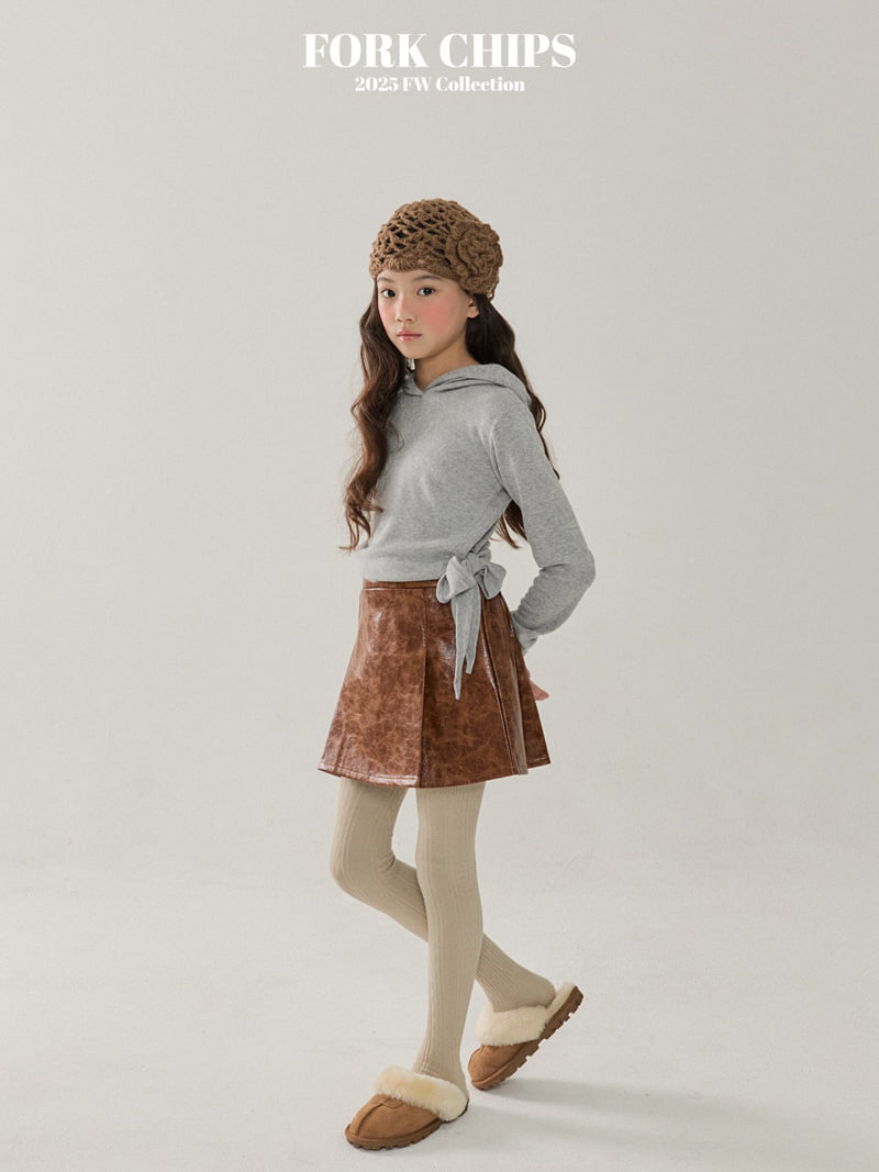 Fork Chips - Korean Children Fashion - #childrensboutique - Glossy Skirt - 7