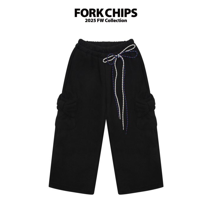 Fork Chips - Korean Children Fashion - #childrensboutique - Bagel Ribbon Pants - 2