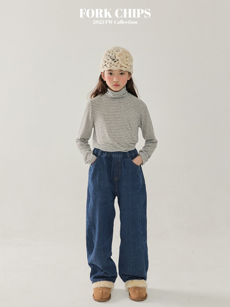 Fork Chips - Korean Children Fashion - #childrensboutique - Eco Denim Pants - 11