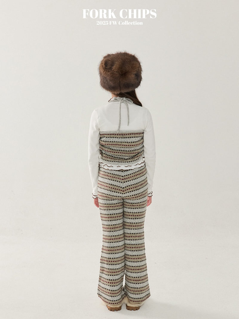 Fork Chips - Korean Children Fashion - #designkidswear - Wafer Knit Sleeveless Bustier - 11