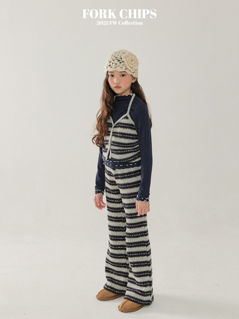 Fork Chips - Korean Children Fashion - #designkidswear - Wafer Bootcut Leggings - 10