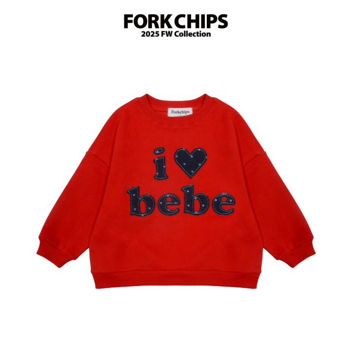 Fork Chips - Korean Children Fashion - #designkidswear - I Love Sweatshirt