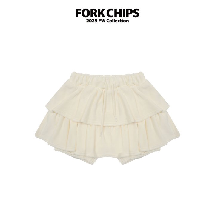 Fork Chips - Korean Children Fashion - #discoveringself - XO Tiered Skirt