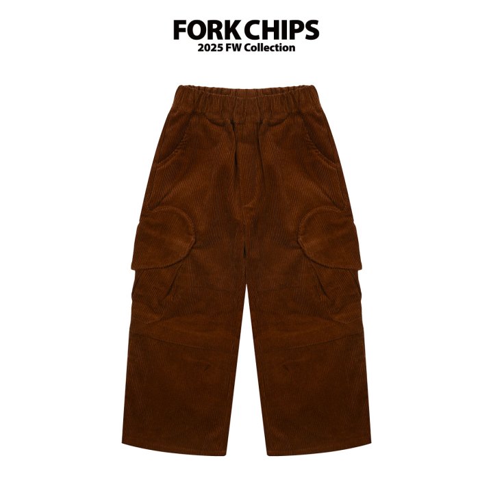 Fork Chips - Korean Children Fashion - #discoveringself - Merry Heart Cargo Pants