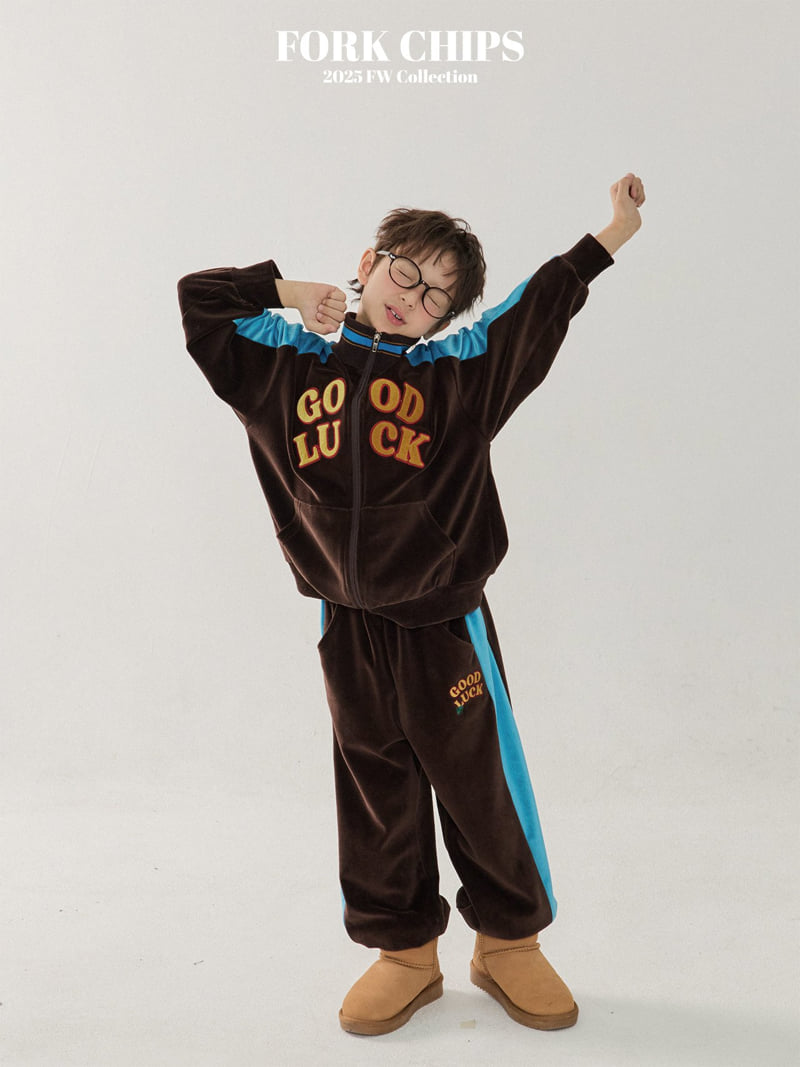 Fork Chips - Korean Children Fashion - #fashionkids - Good Luck Zip-Up - 7