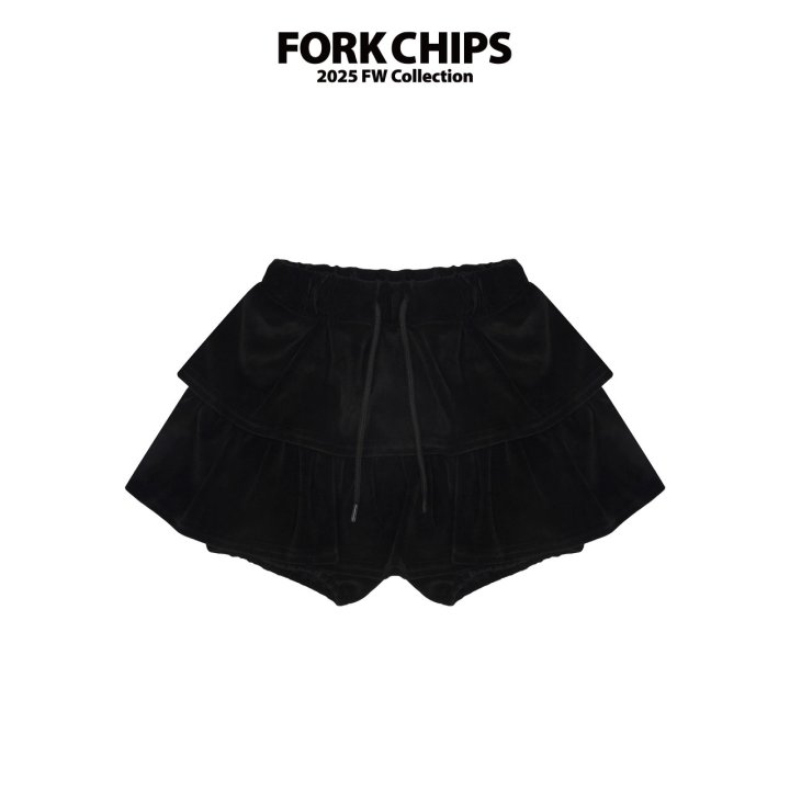 Fork Chips - Korean Children Fashion - #fashionkids - XO Tiered Skirt - 2