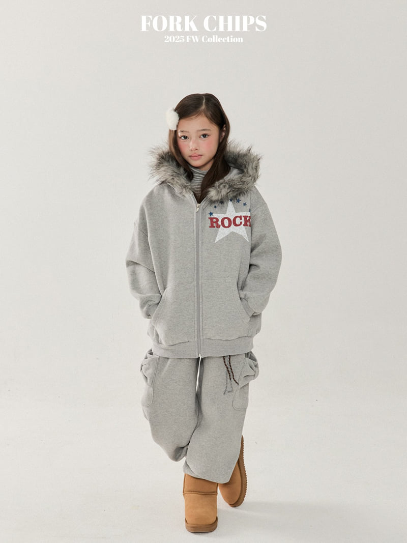 Fork Chips - Korean Children Fashion - #fashionkids - Rockstar Hoodie Zip-Up - 11