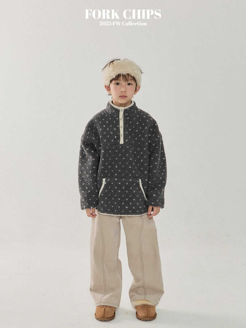 Fork Chips - Korean Children Fashion - #fashionkids - Grow Fleece Anorak - 9