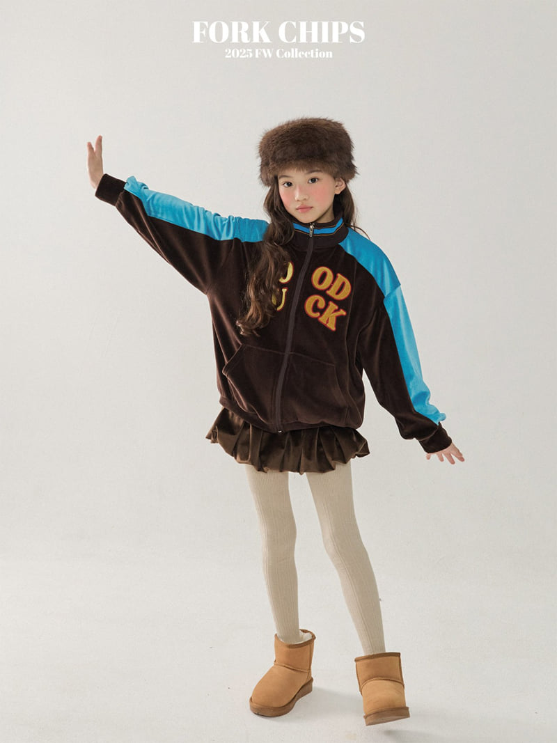 Fork Chips - Korean Children Fashion - #kidsshorts - Good Luck Zip-Up - 8