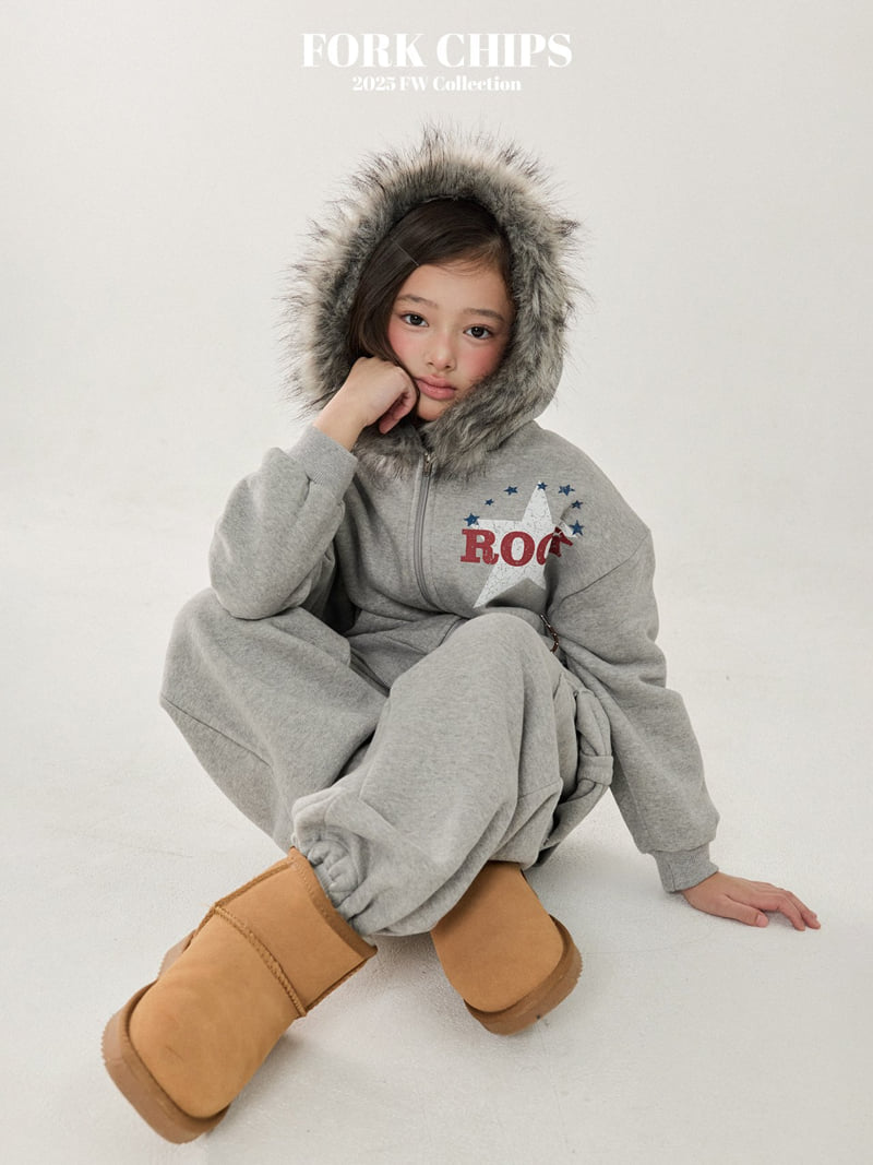 Fork Chips - Korean Children Fashion - #kidsshorts - Rockstar Hoodie Zip-Up - 12