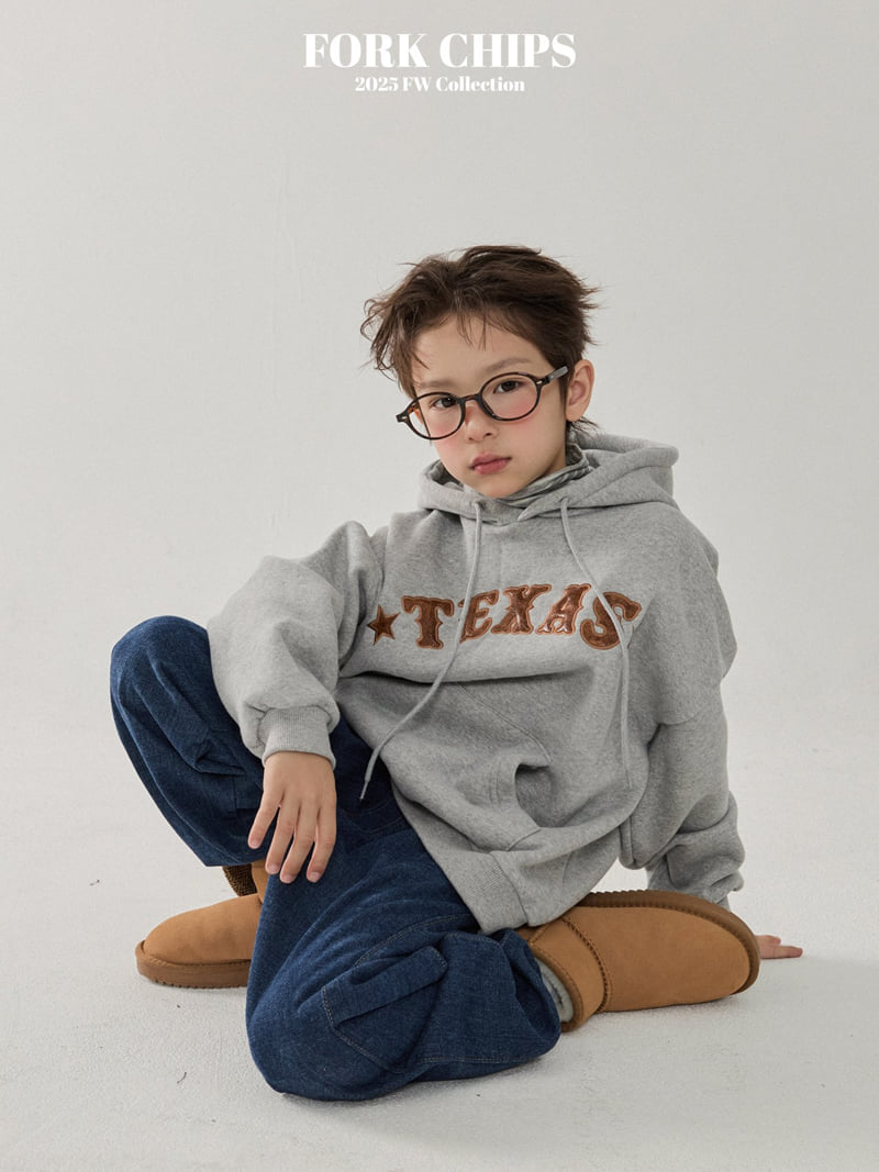 Fork Chips - Korean Children Fashion - #kidsshorts - Texas Hoodie - 7