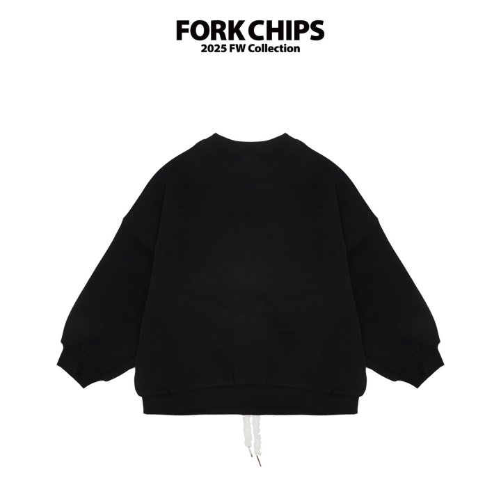 Fork Chips - Korean Children Fashion - #kidsshorts - Heart Punching Sweatshirt - 3