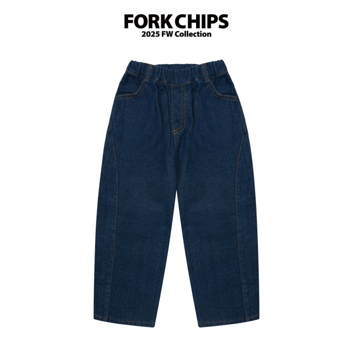 Fork Chips - Korean Children Fashion - #kidsshorts - Eco Denim Pants