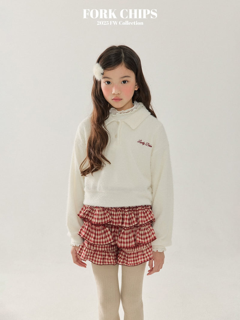 Fork Chips - Korean Children Fashion - #kidsstore - Downy Knit Sweatshirt - 6