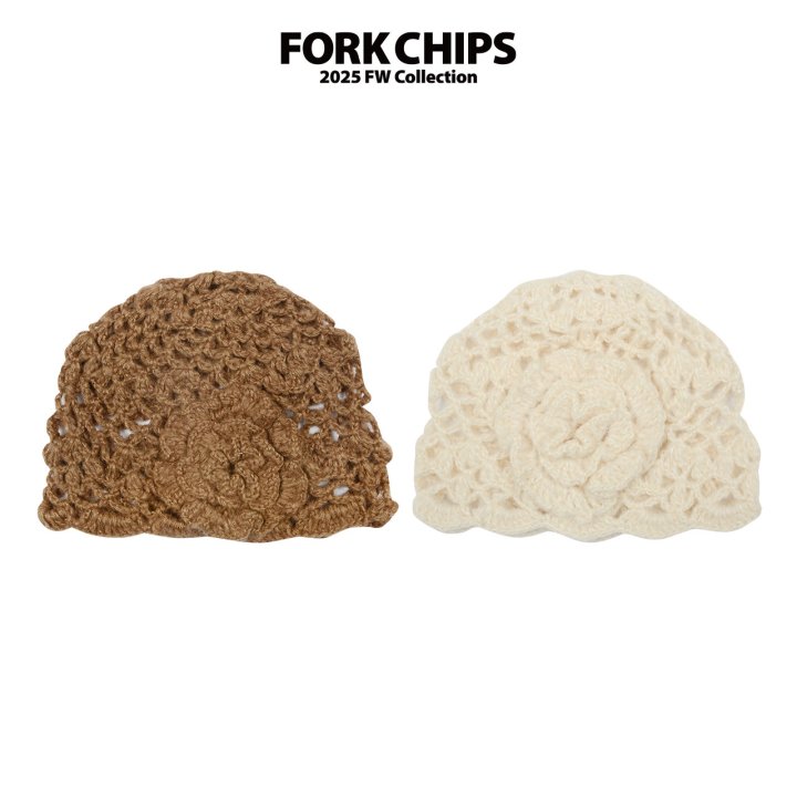 Fork Chips - Korean Children Fashion - #kidsstore - Blossom Knitted Beanie