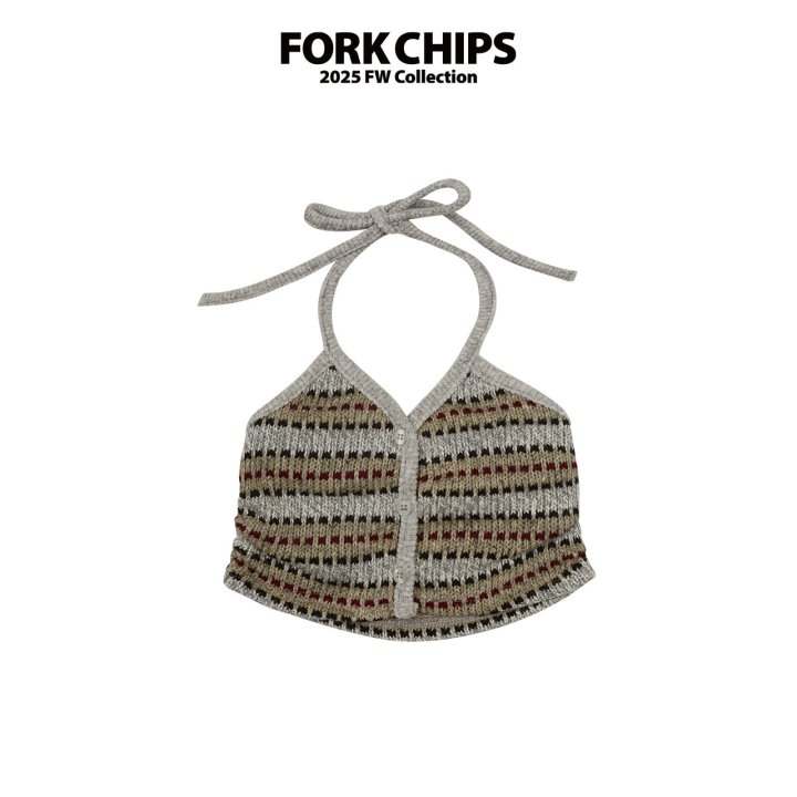 Fork Chips - Korean Children Fashion - #kidzfashiontrend - Wafer Knit Sleeveless Bustier - 2