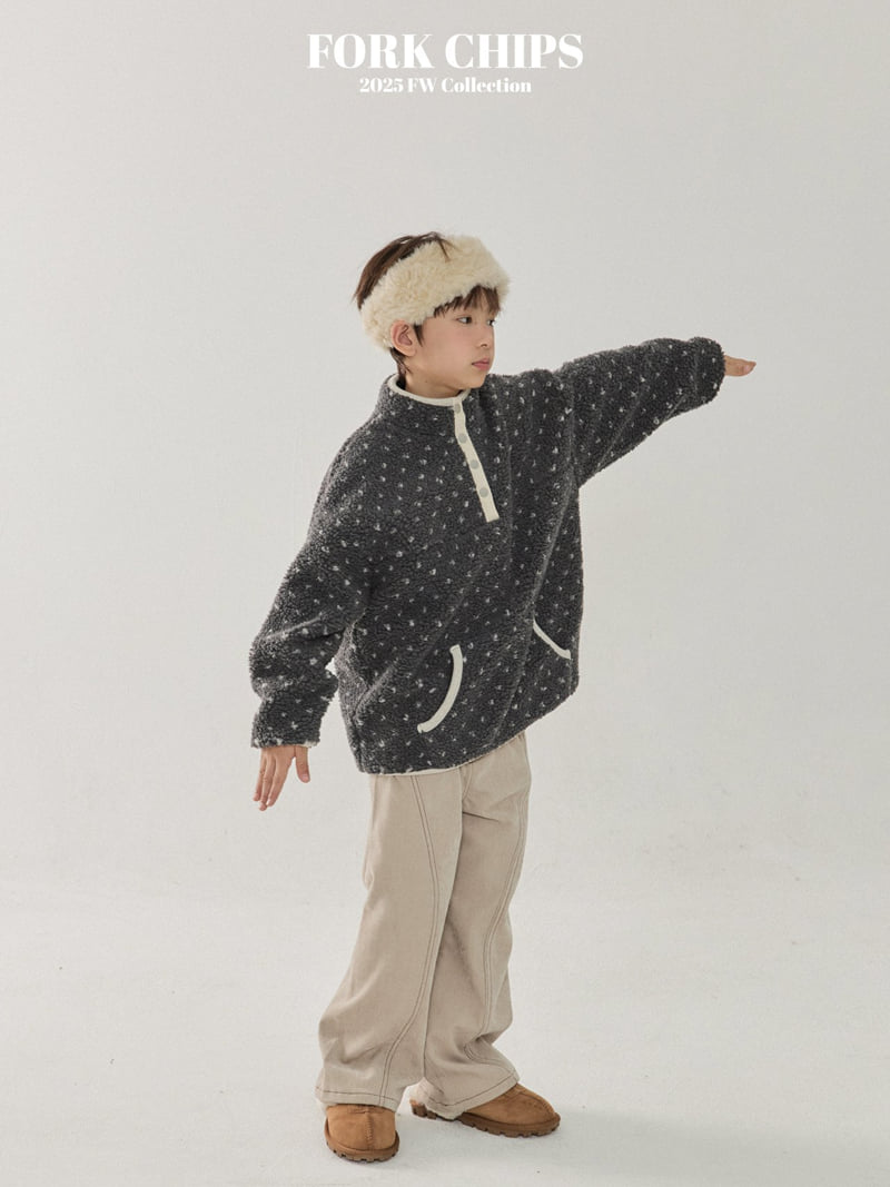 Fork Chips - Korean Children Fashion - #kidzfashiontrend - Grow Fleece Anorak - 12
