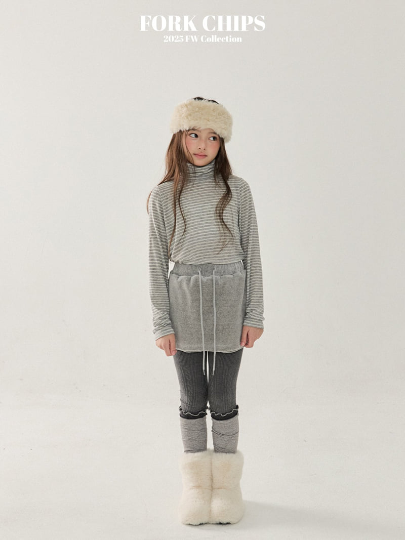 Fork Chips - Korean Children Fashion - #kidzfashiontrend - Friends Velour Skirt - 11