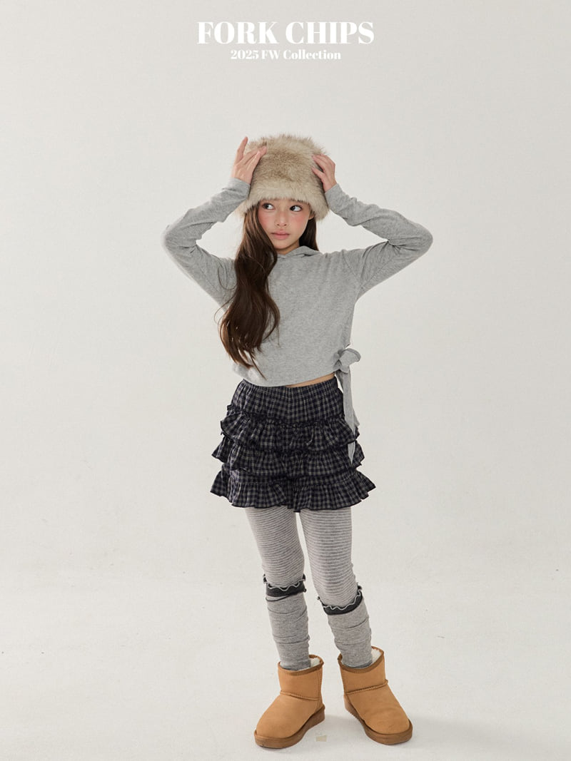 Fork Chips - Korean Children Fashion - #kidzfashiontrend - Cherry Tiered Skirt Pants - 10