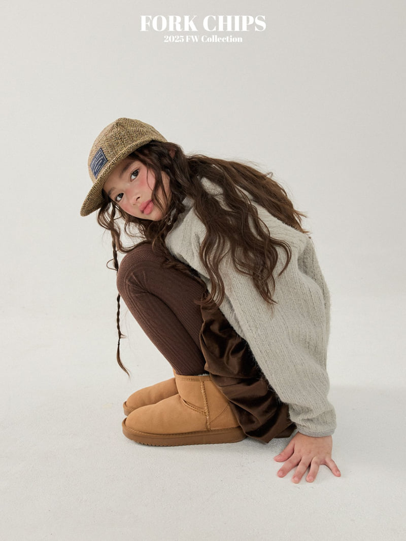Fork Chips - Korean Children Fashion - #littlefashionista - Mohair Hoodie - 12